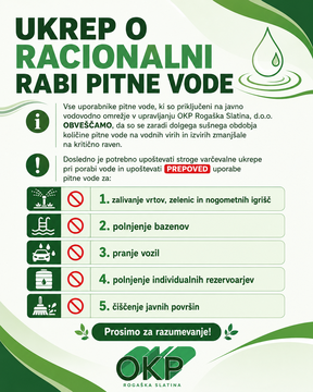 Ukrep o racionalni porabi pitne vode
